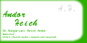 andor heich business card